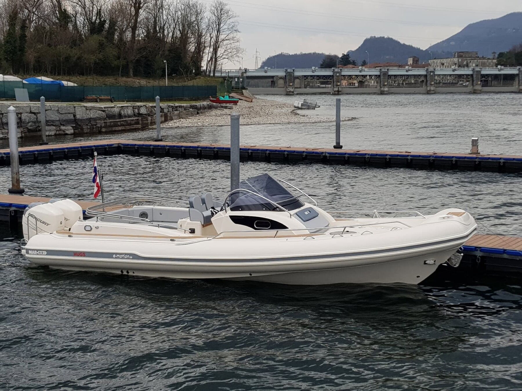 Mar·Co E-Motion RIB on a lake